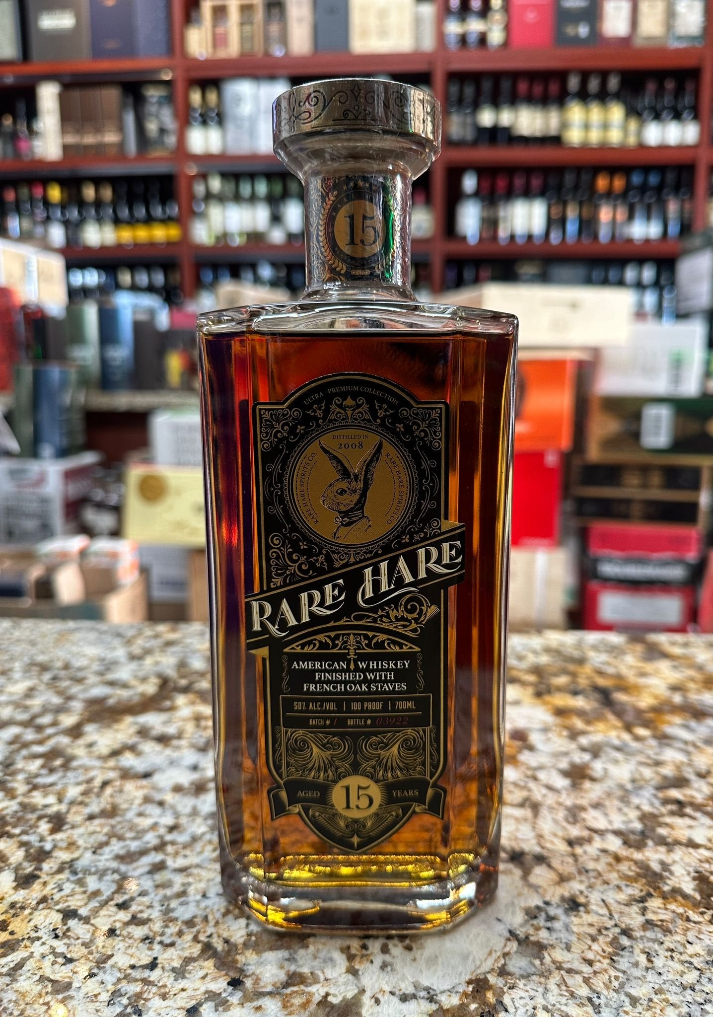 2008 Rare Hare 15 Year French Oak Stave Finish Bourbon Whiskey 700ml