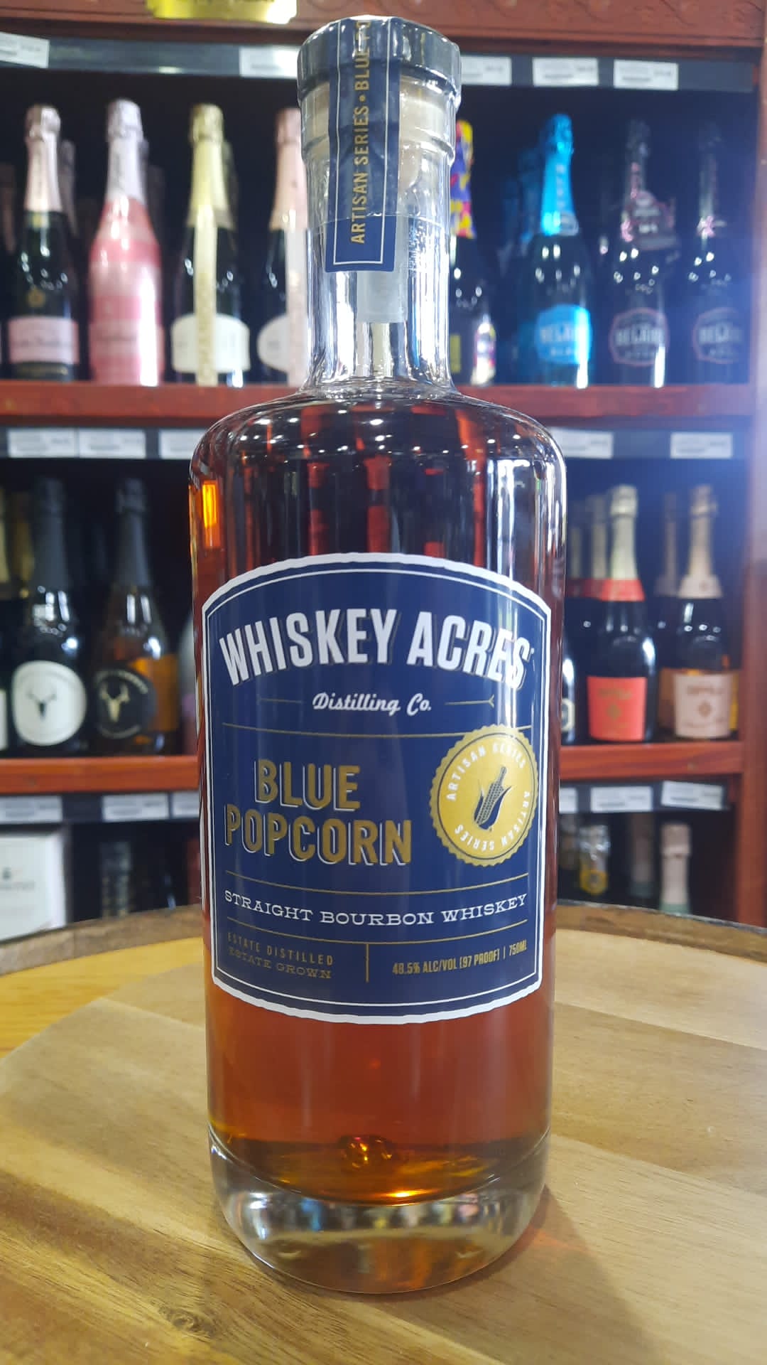 Whiskey Acres Blue Popcorn Straight Bourbon Whiskey 750ml