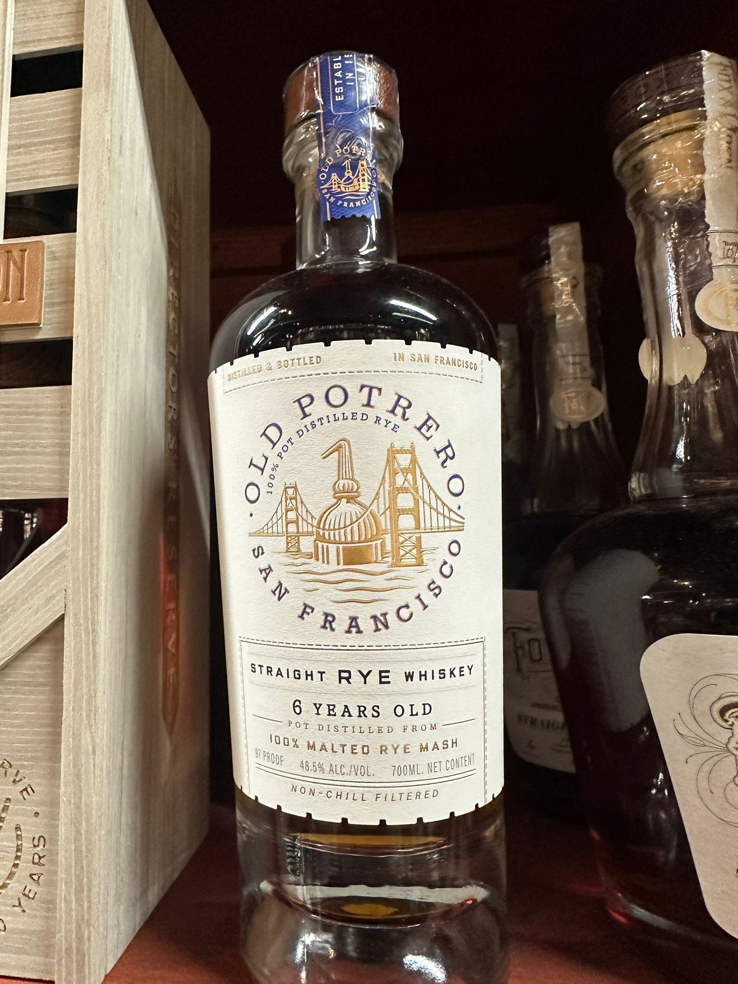 Old Potrero 6 Year Old Straight Rye Whiskey 700ml