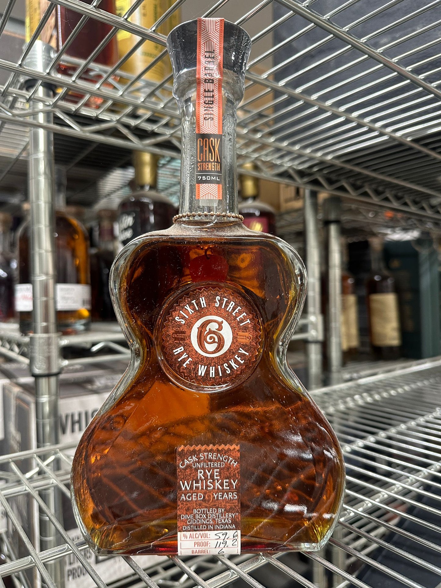 Sixth Street 9 Year Old Cask Strength Rye Whiskey 750ml