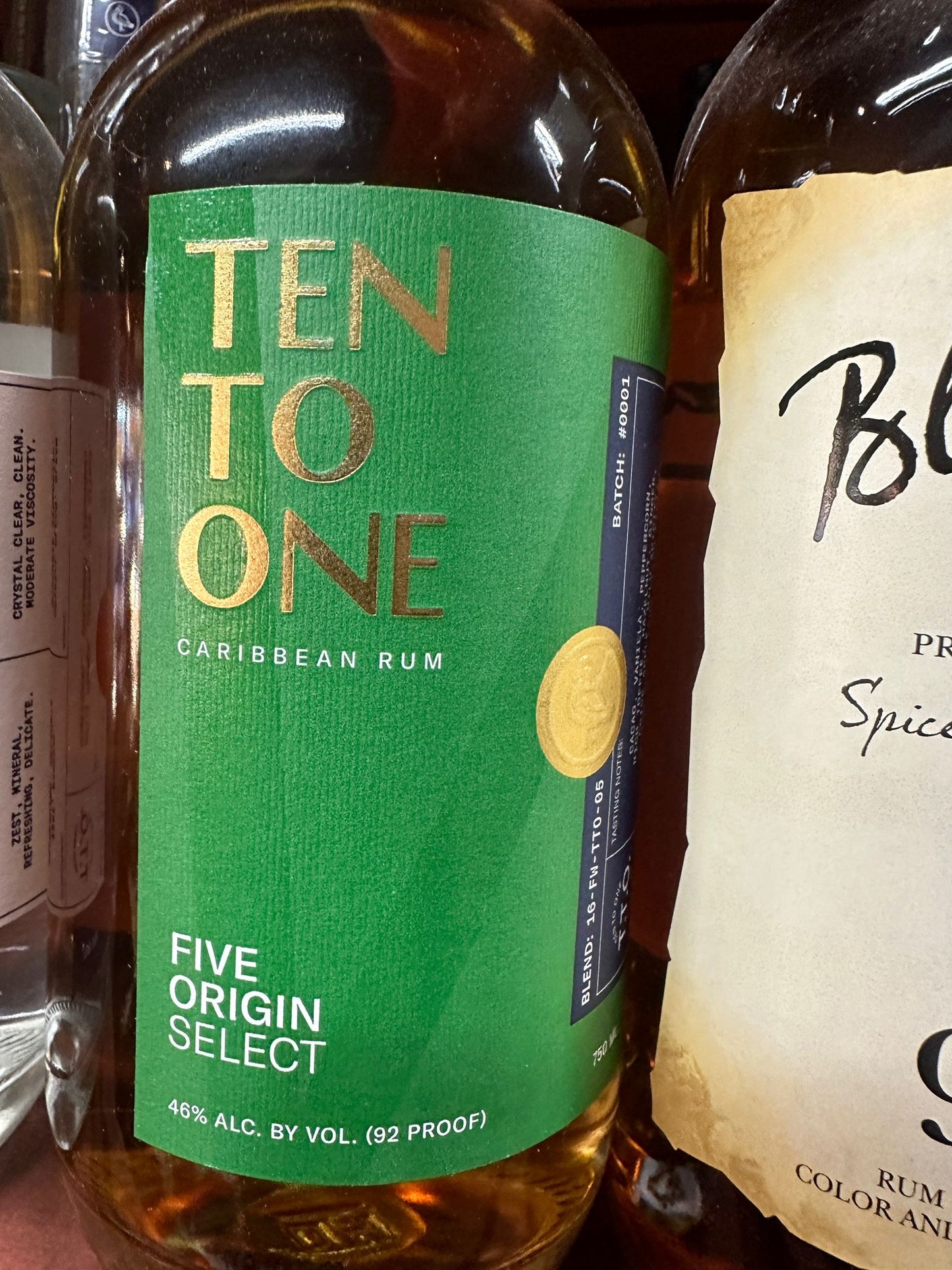 Ten to One Five Origin Select Caribbean Rum 750ml