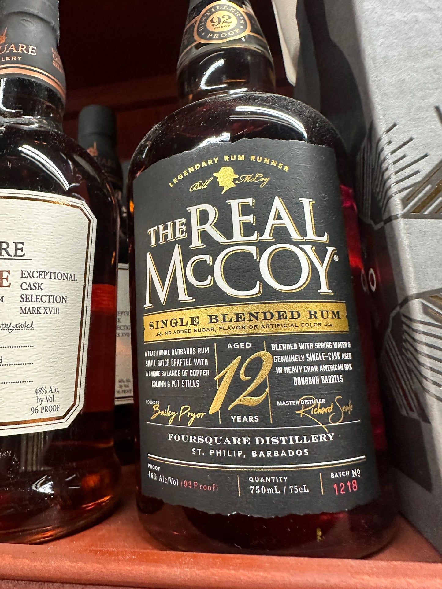 Real McCoy Batch No. 1218 12 Year Old Single Blended Rum 750ml