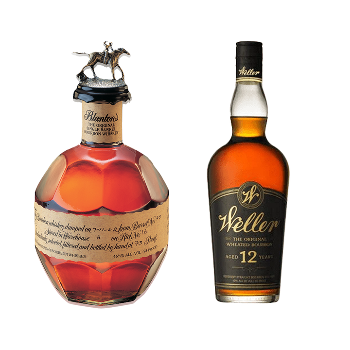 Buffalo Trace 2-Pack Bundle Blanton's Original and Weller 12 Year Bourbon Whiskey