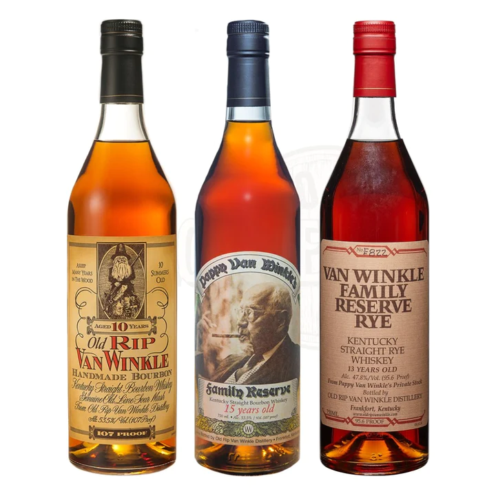 Pappy Van Winkle Bundle - Old Rip 10 Year Old, Van Winkle's 13 Year & Pappy Van Winkle 15 Year Old