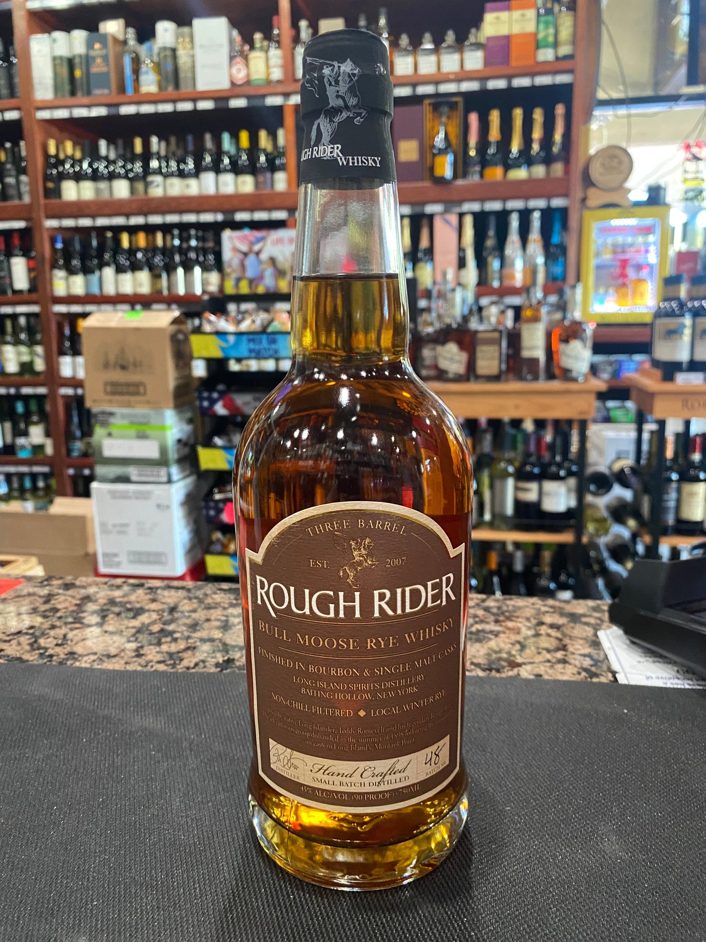 Rough Rider Bull Moose Three Barrel Rye Whiskey 750ml