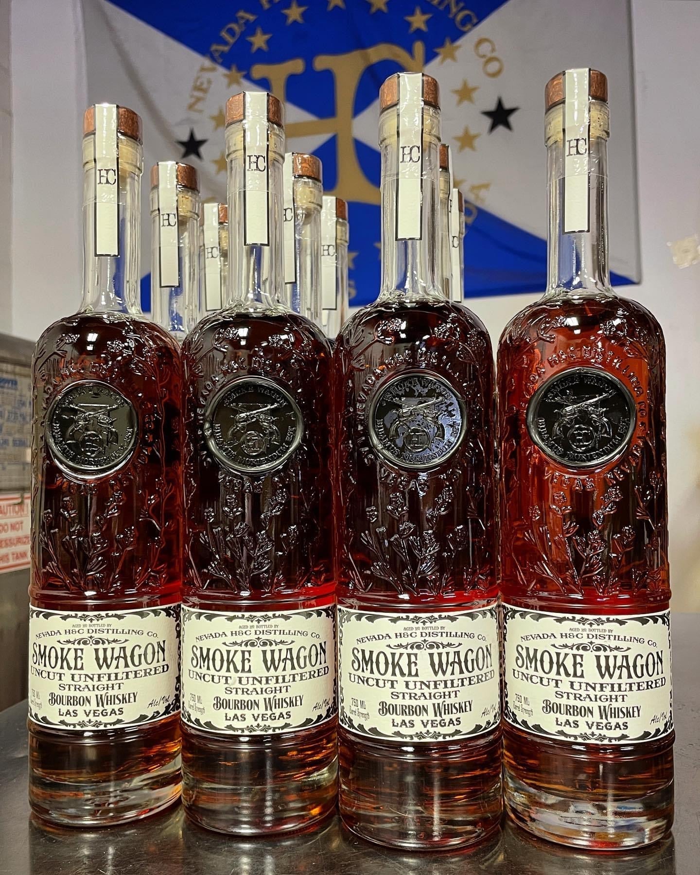 SMOKE WAGON UNCUT UNFILTERED 750ML CLEAR BOTTLE