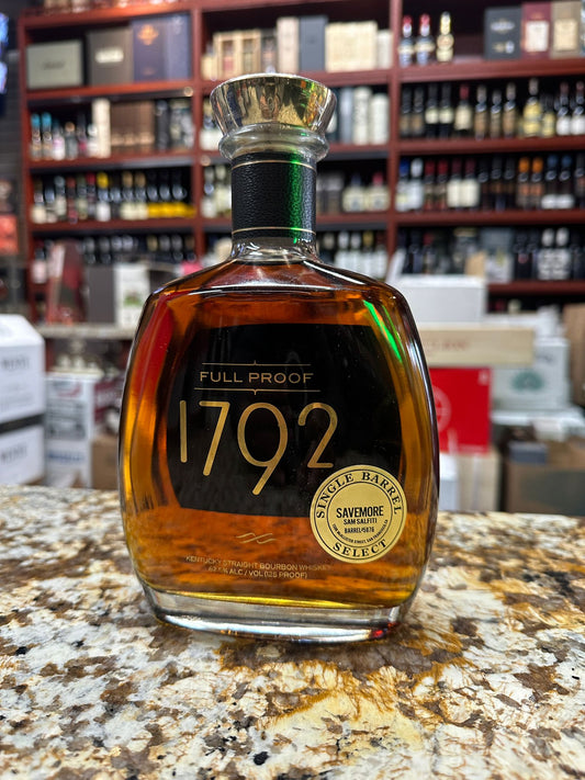 1792 Full Proof Single Barrel Savemore Sam Salfiti Kentucky Straight Bourbon Whiskey