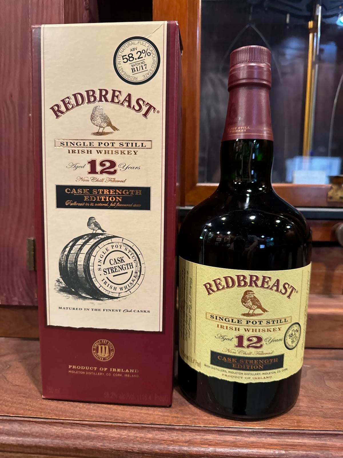 2017 Redbreast 12 Year Old Cask Strength Irish Whiskey 750ml