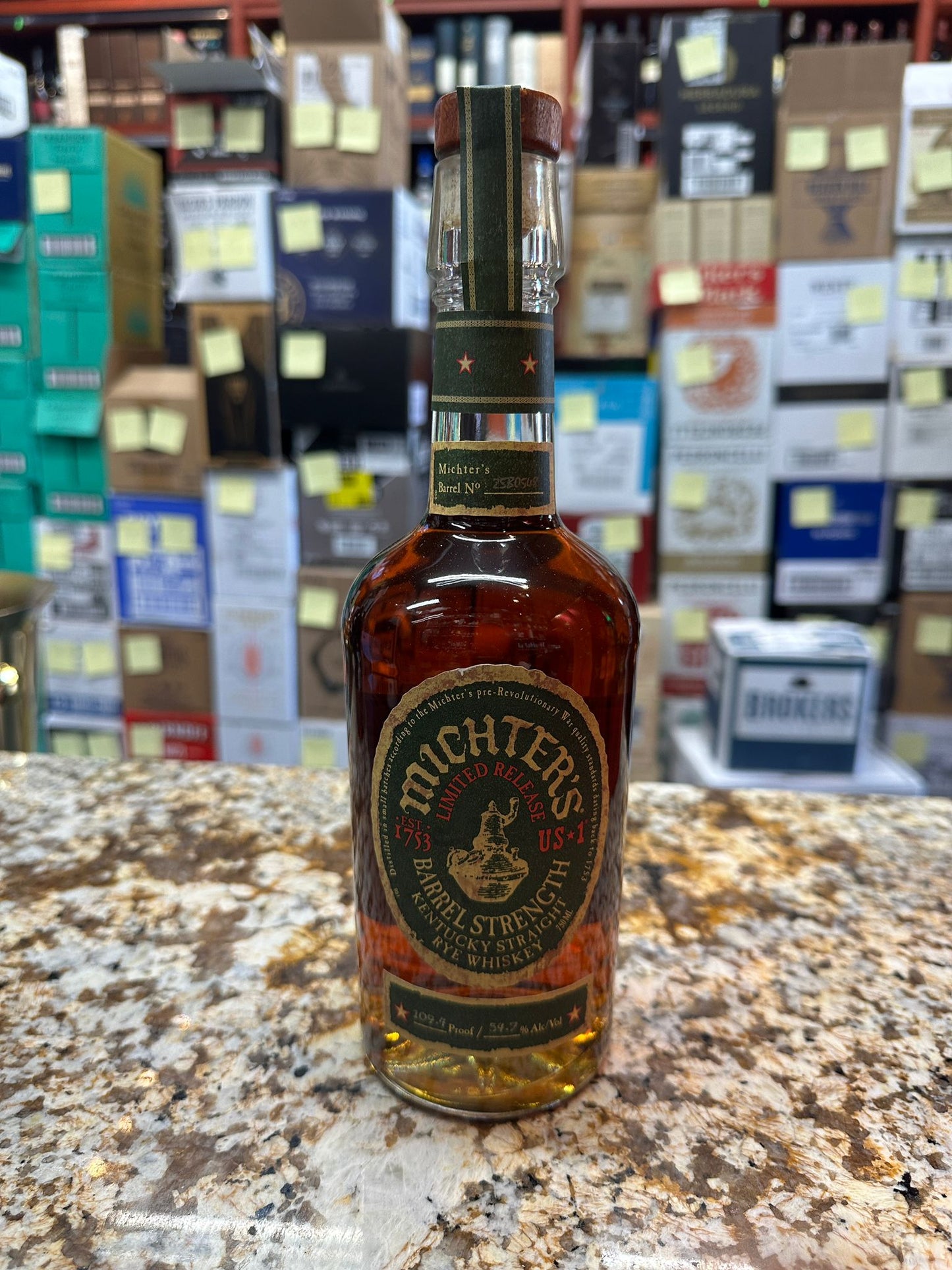2025 Michter's US-1 Limited Release Barrel Strength Kentucky Straight Rye Whiskey 750ml