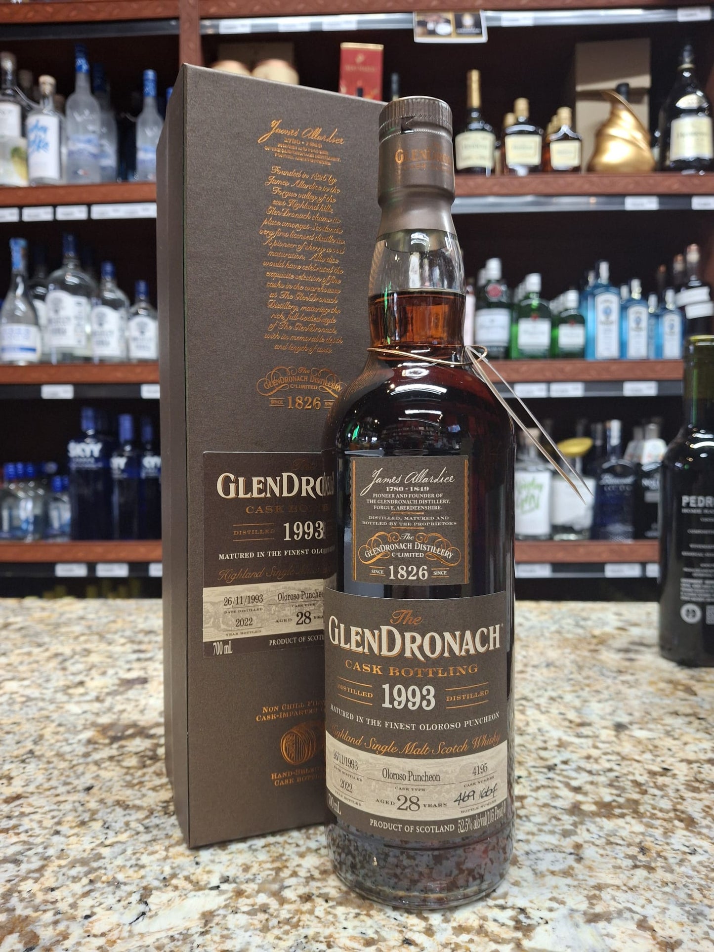 1993 Glendronach 28 Year 105 Proof Highland Cask #4195 Single Malt Scotch Whiskey 700ml