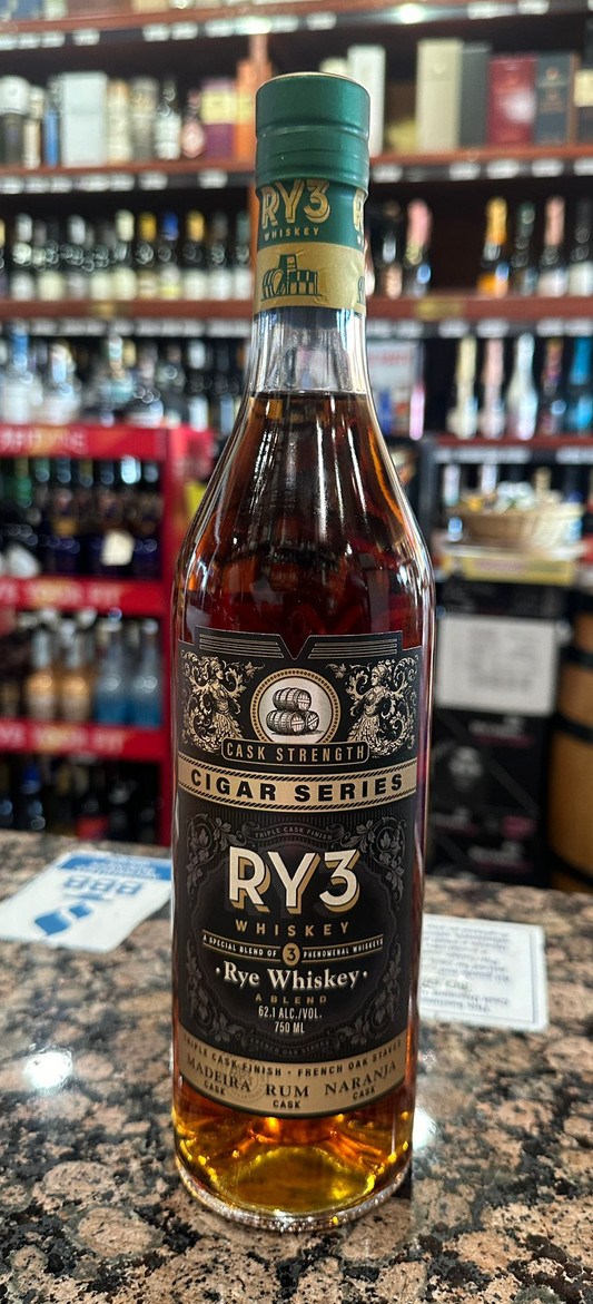 RY3 Cigar Series Cask Strength Rye Whiskey 750ml