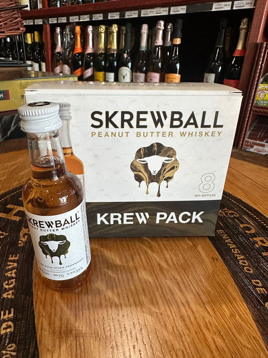 Skrewball Eggnog Peanut Butter Whiskey 50ml Bottles 8-Pack