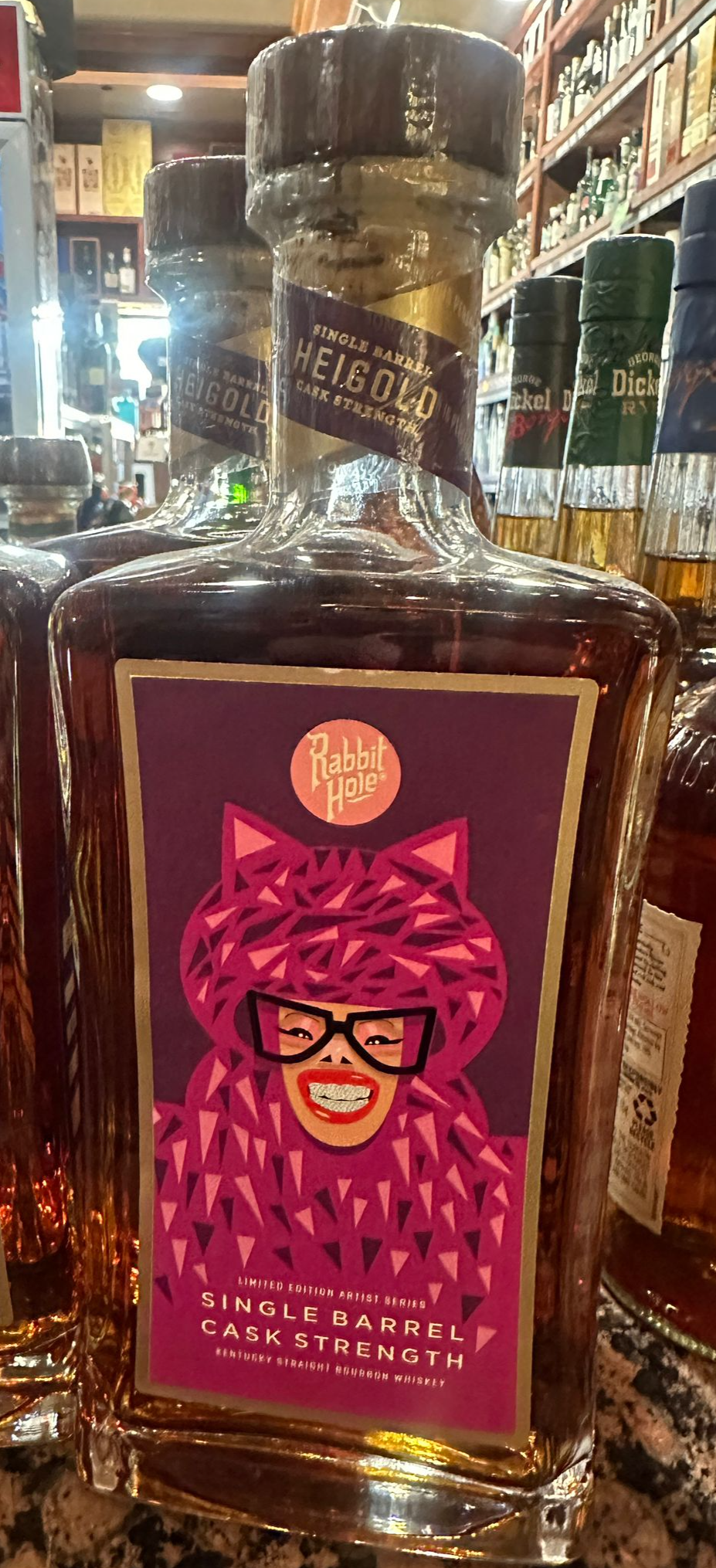 Rabbit Hole The Cheshire Cat Single Barrel Cask Strength Straight Bourbon Whiskey 750ml