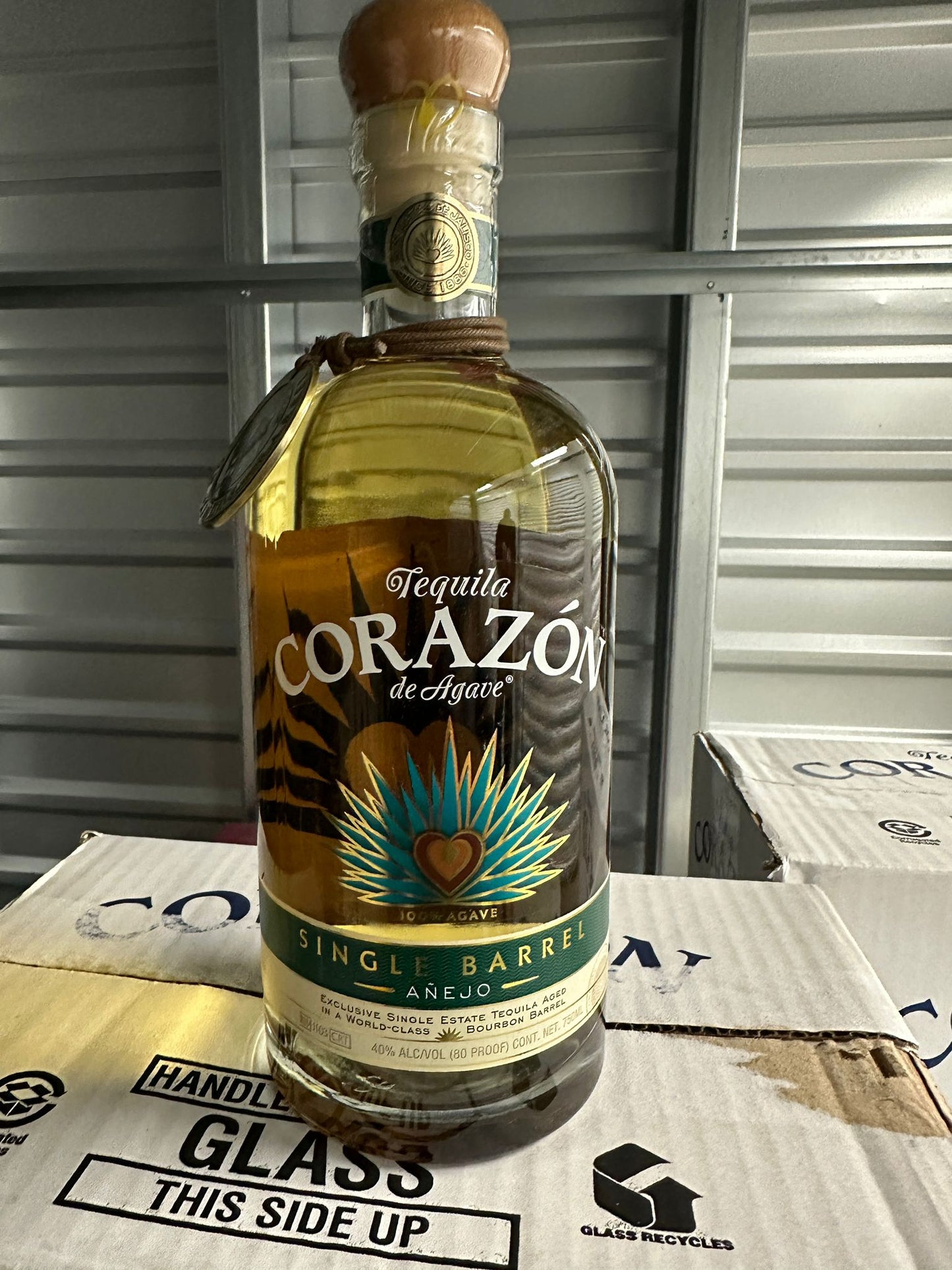 Corazon de Agave Single Barrel Finished in Blanton's Barrel Anejo Tequila 750ml