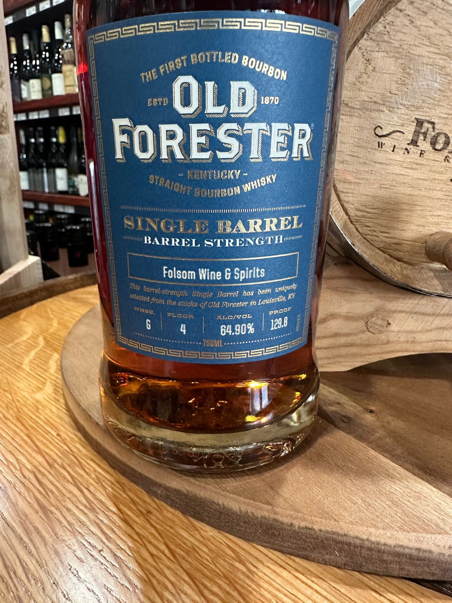 2024 Old Forester Single Barrel Store Pick Barrel Strength Bourbon Whiskey 750ml