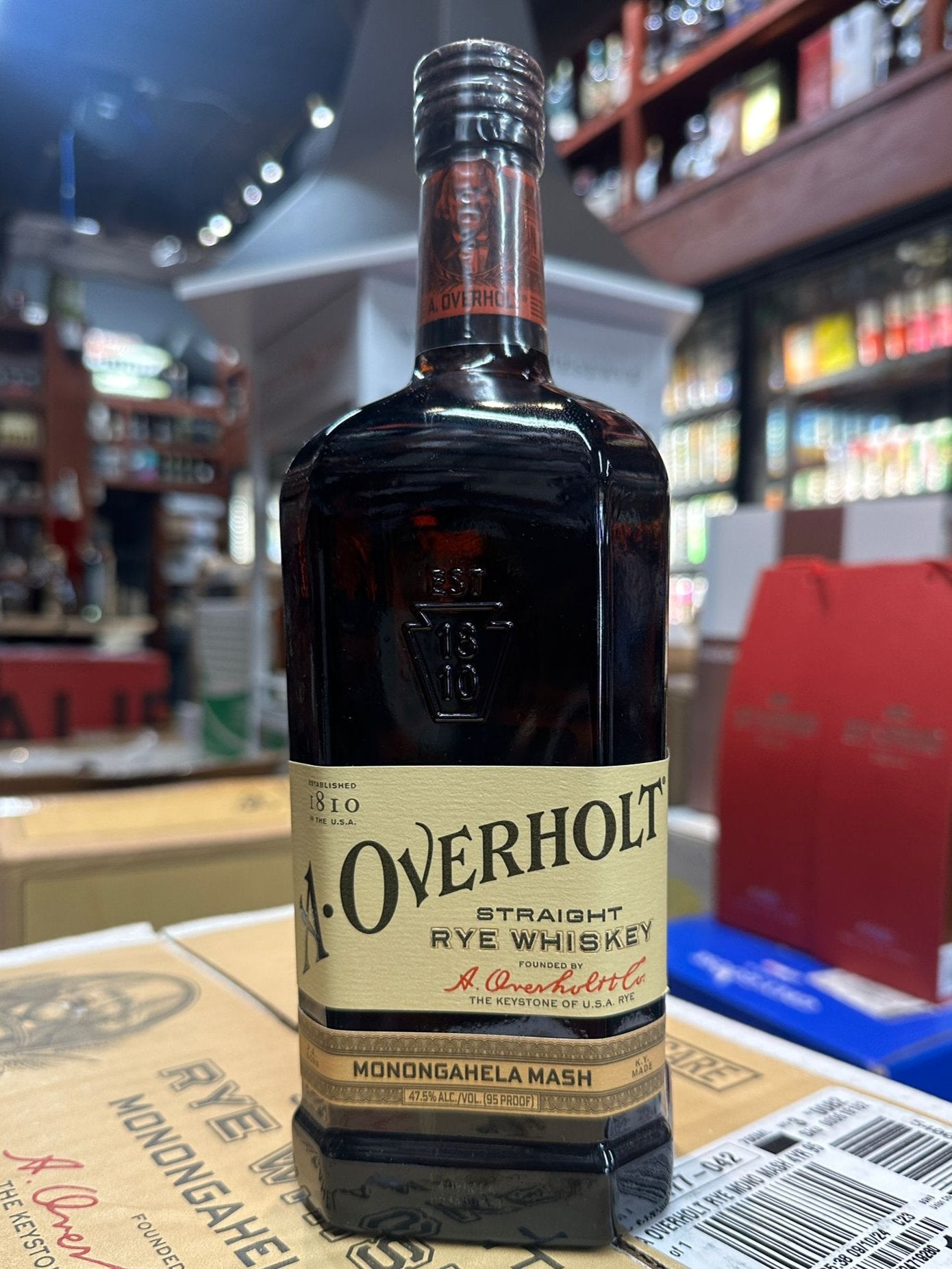 A. Overholt Monongahela Mash Straight Rye Whiskey 750ml