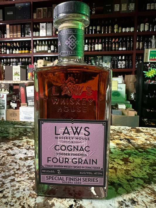 A.D. Laws Special Finish Series Solera Aged Four Grain Cognac Foeder Finish Straight Bourbon Whiskey 750ml