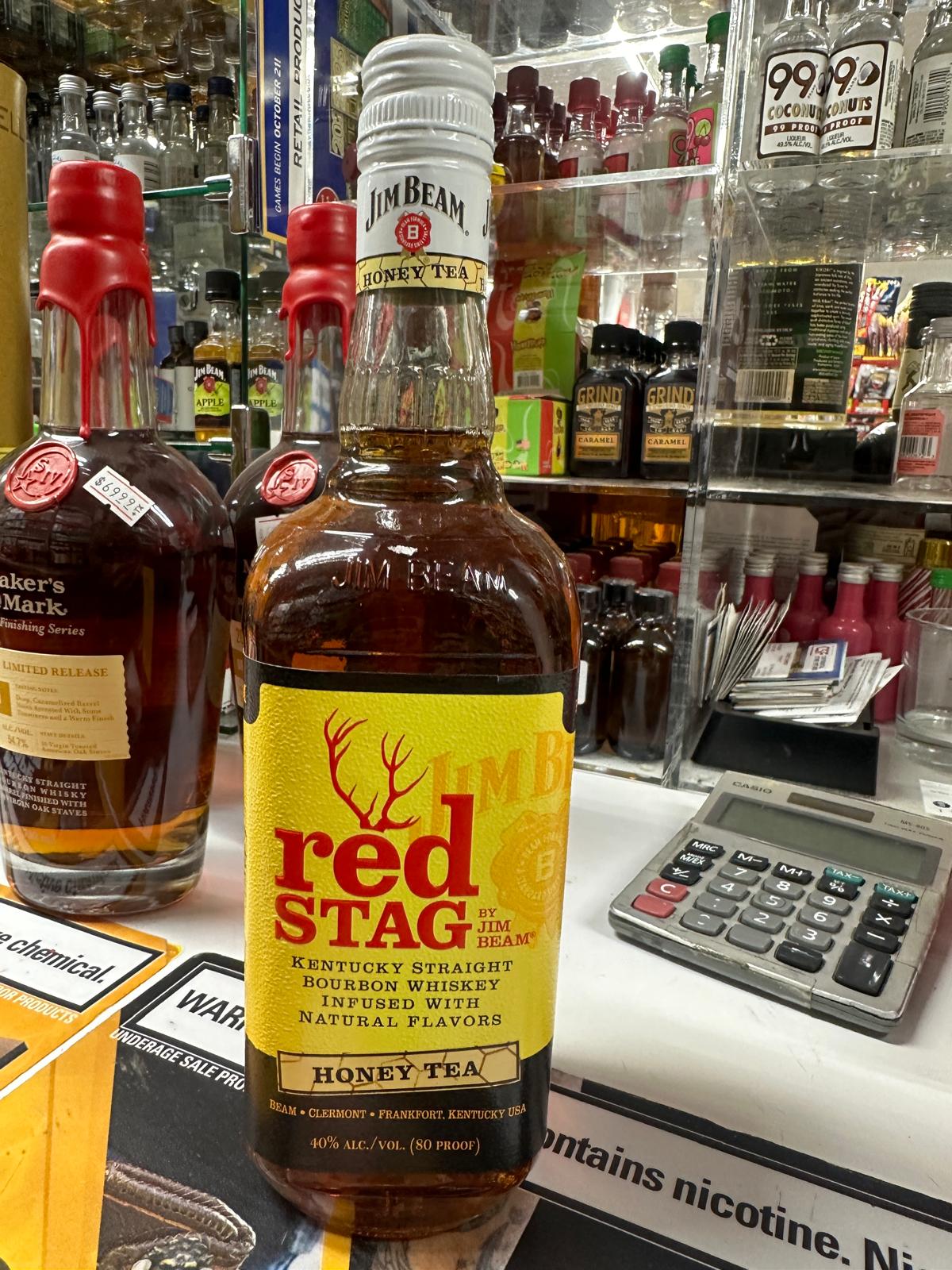 Jim Beam Red Stag Honey Tea Flavored Kentucky Straight Bourbon Whiskey 750ml