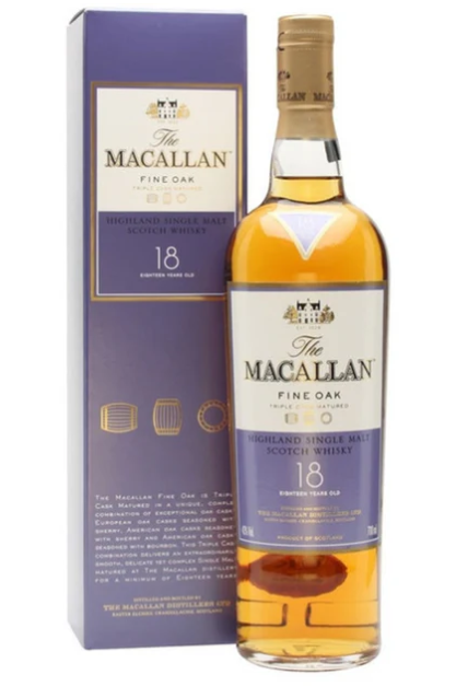 Macallan Triple Cask Matured Fine Oak 18 Year Old Single Malt Scotch Whiskey 750ml