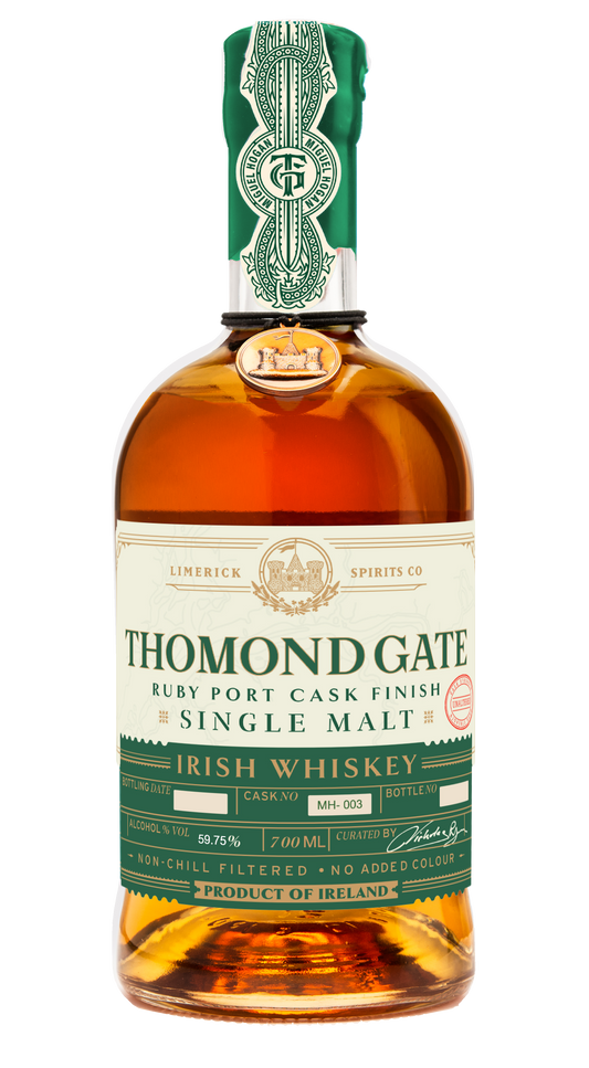 Thomond Gate Ruby Port Cask Finish Single Malt Irish Whisky 700ml