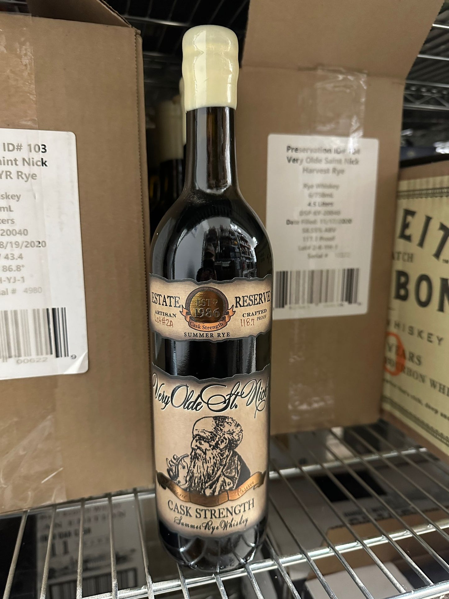 Very Olde St. Nick Estate Reserve Harvest Cask Strength Rye Whiskey 750ml