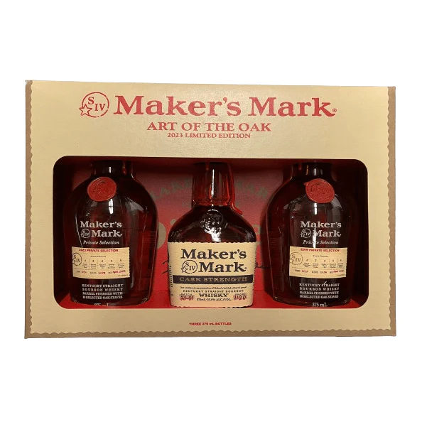 2023 Maker's Mark Art of the Oak Limited Edition Bourbon Whisky Gift Pack 375ml