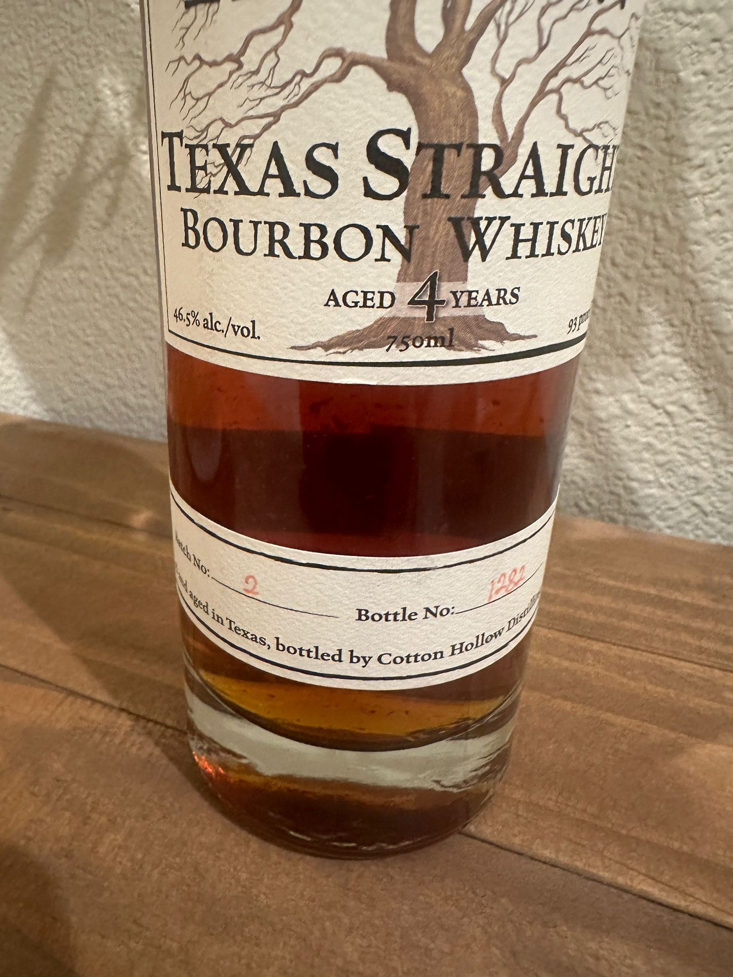 Cotton Hollow 4 Year Old Batch 2 Texas Straight Bourbon Whiskey 750ml