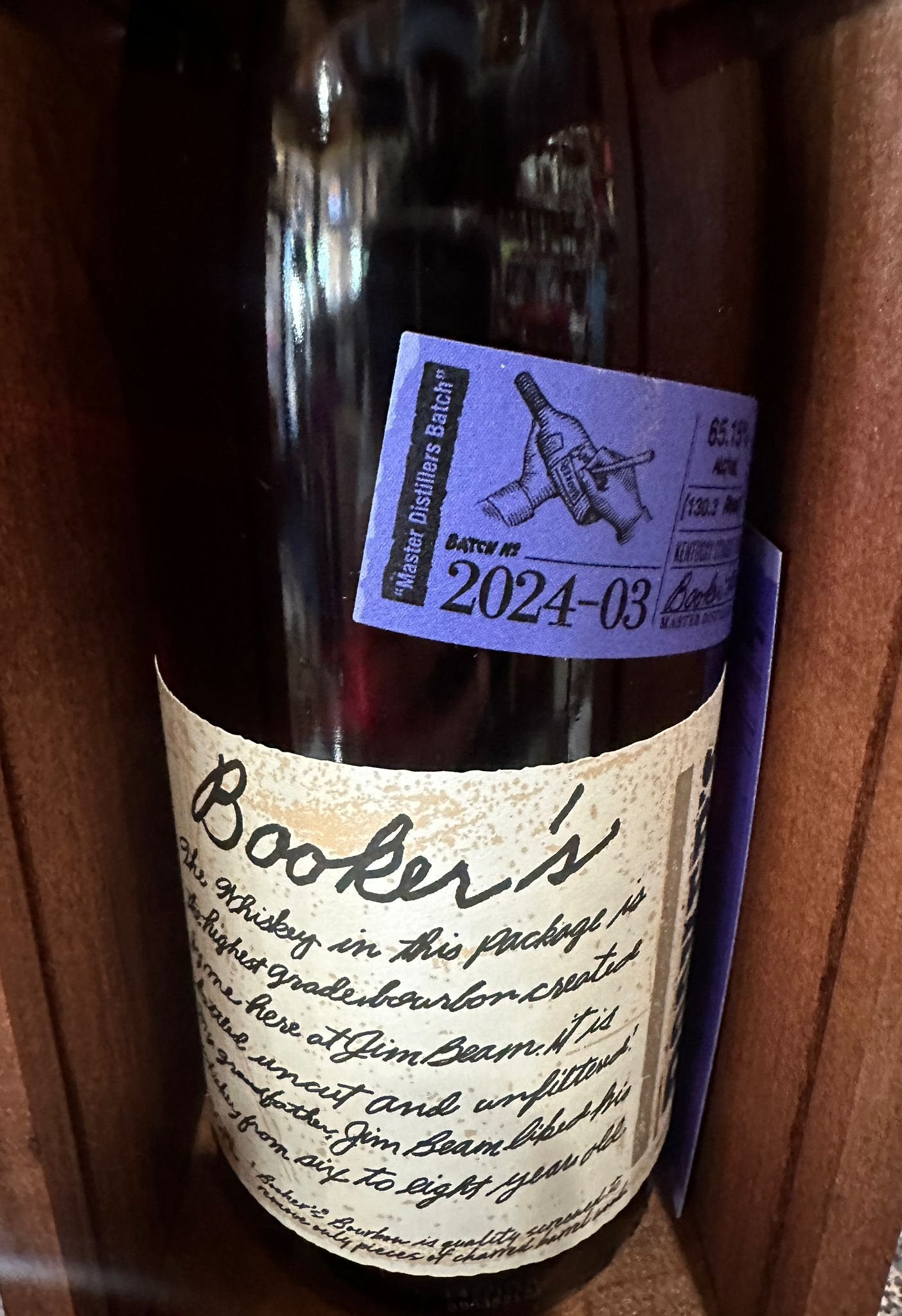 Booker's 2024-03 Master Distiller's Batch Kentucky Bourbon Whiskey 750ml