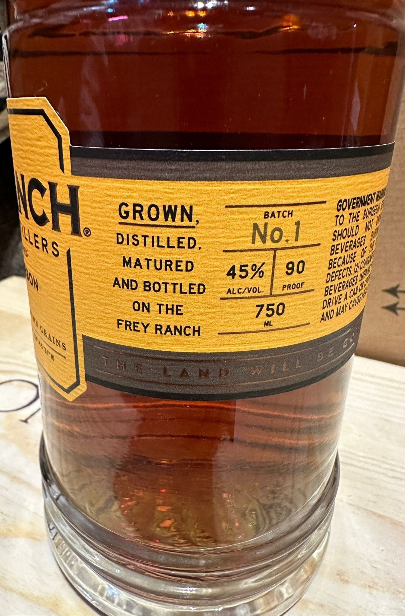 Frey Ranch Batch 1 Straight Bourbon Whiskey 750ml