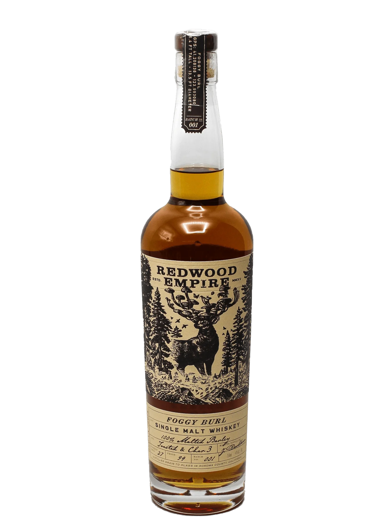 Redwood Empire Foggy Burl Single Malt Whiskey 750ml