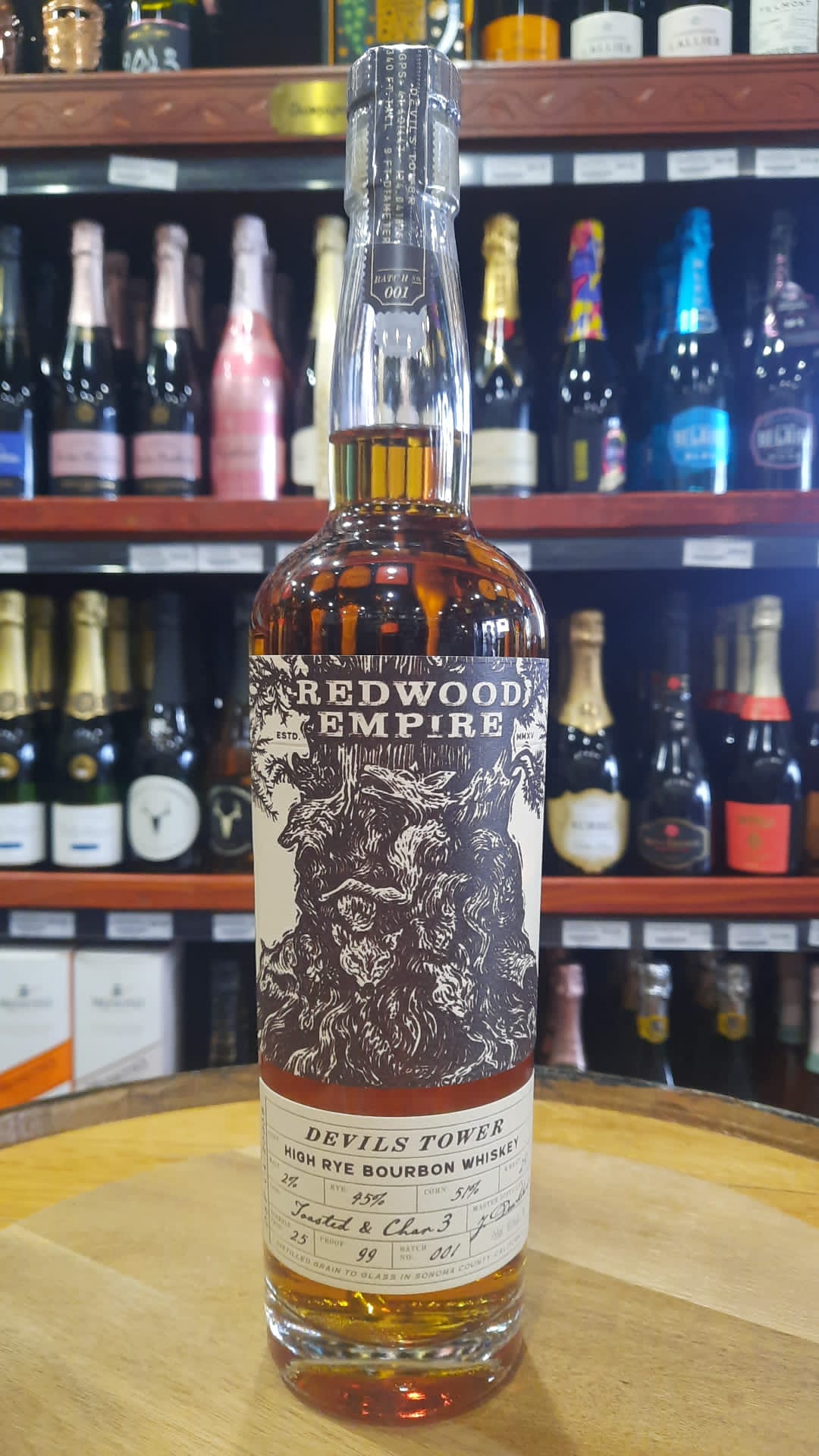 Redwood Empire Devils Tower High Rye Bourbon Whiskey 750ml