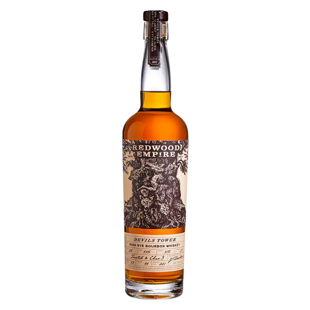 Redwood Empire Devils Tower High Rye Bourbon Whiskey 750ml