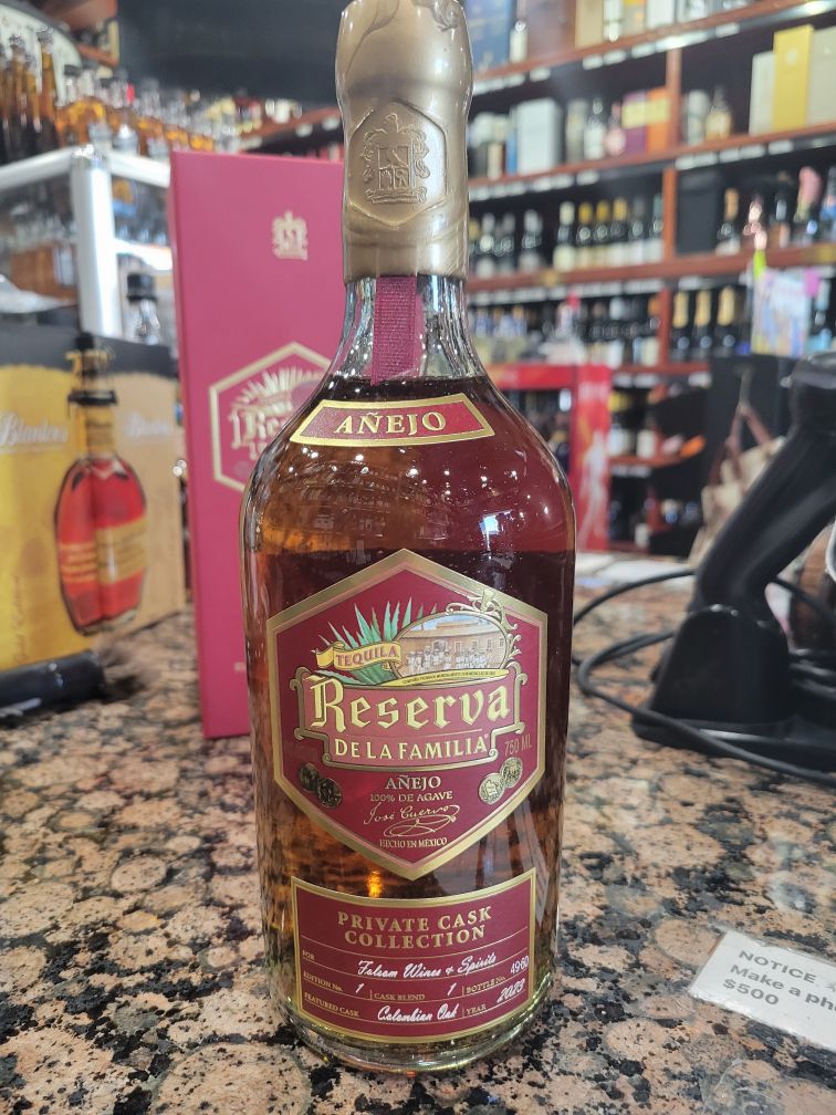 Jose Cuervo Reserva de la Familia Private Cask Anejo Tequila 750ml