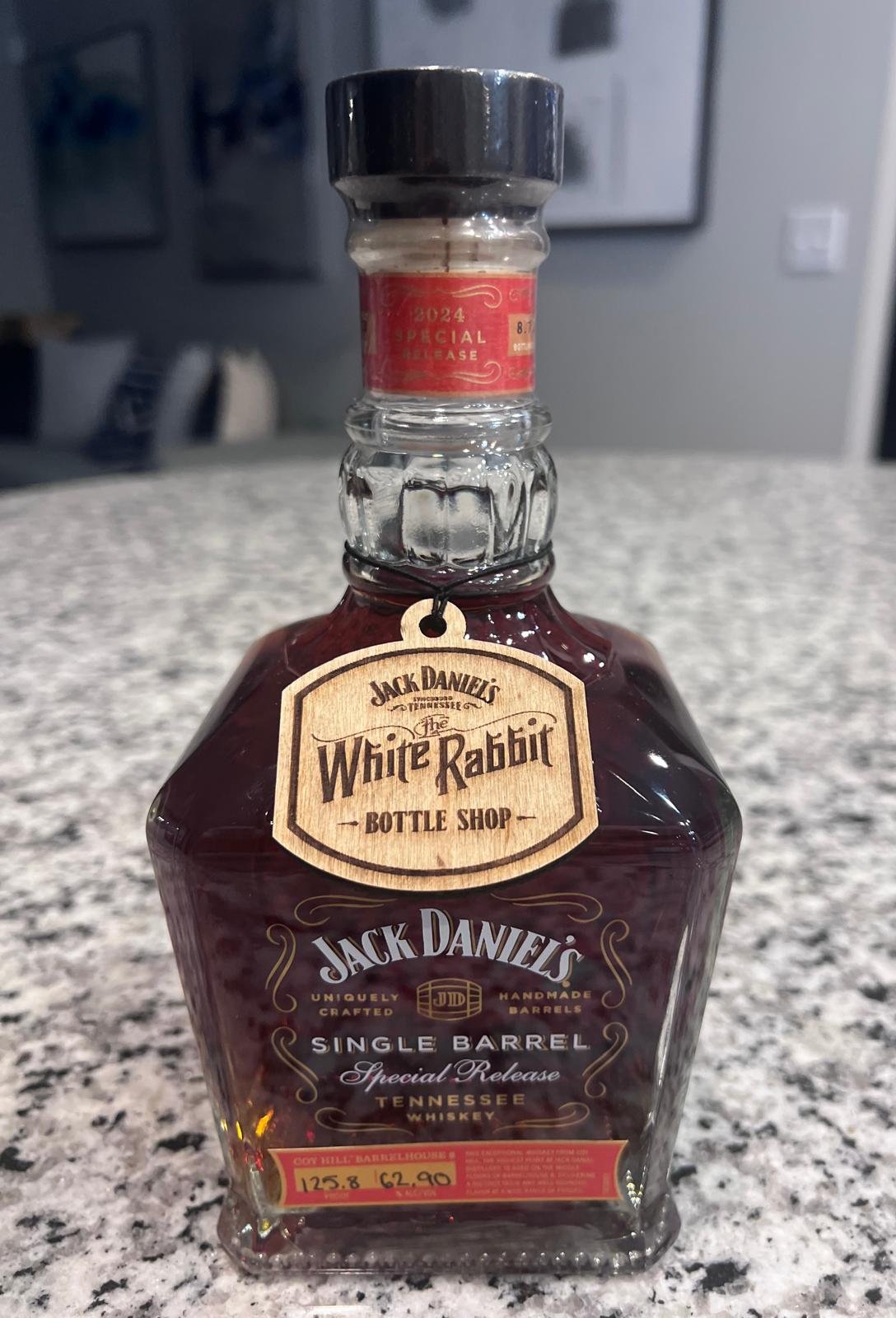 2024 Jack Daniel's White Rabbit Special Release Single Barrel Coy Hill 125.8 Proof Tennessee Whiskey 750ml