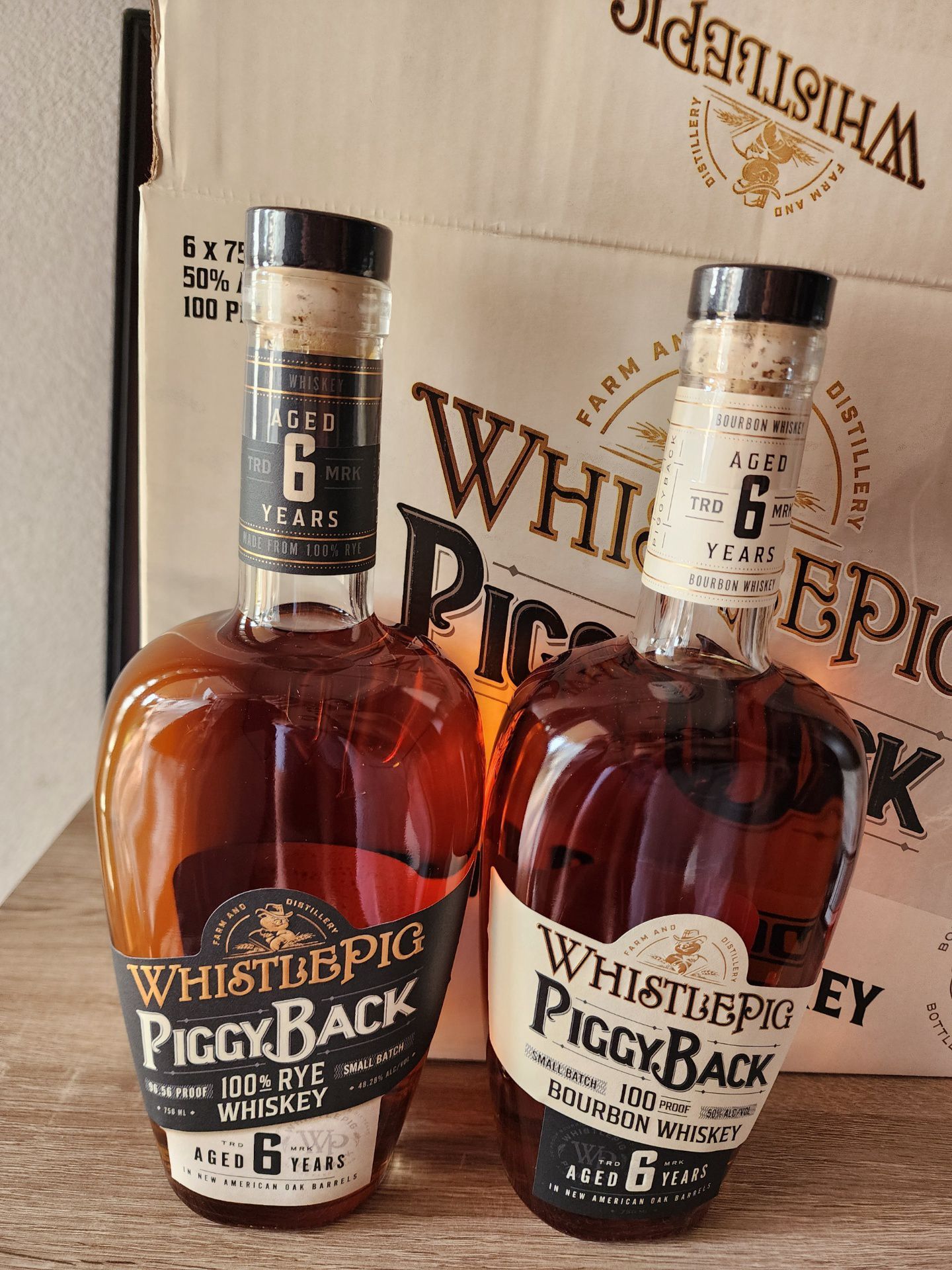 WhistlePig Piggy Back 6 Year Old Rye & Bourbon Bundle 750ml 2-Pack