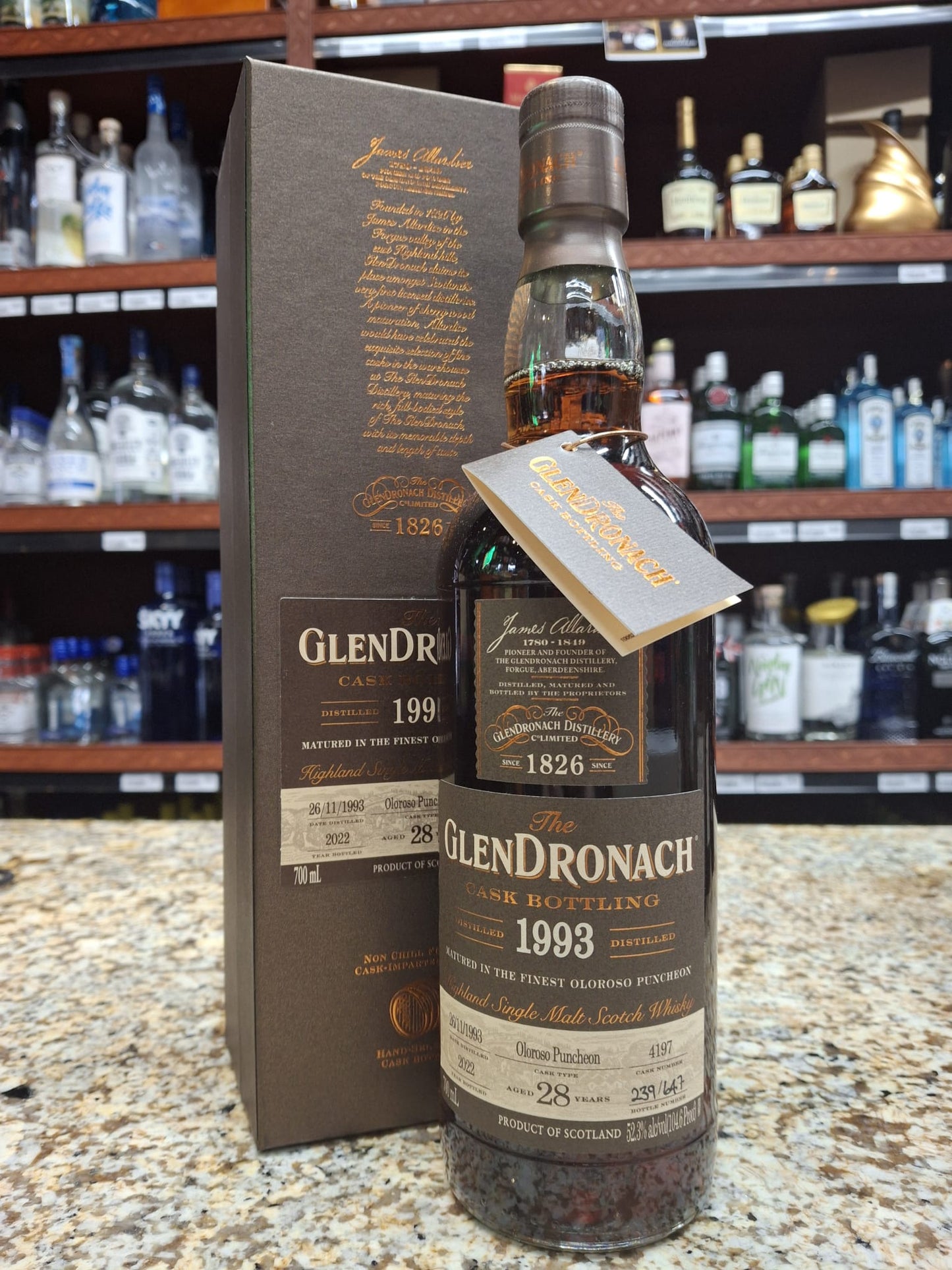 1993 Glendronach 28 Year 104.6 Proof Highland Cask #4197 Single Malt Scotch Whiskey 700ml