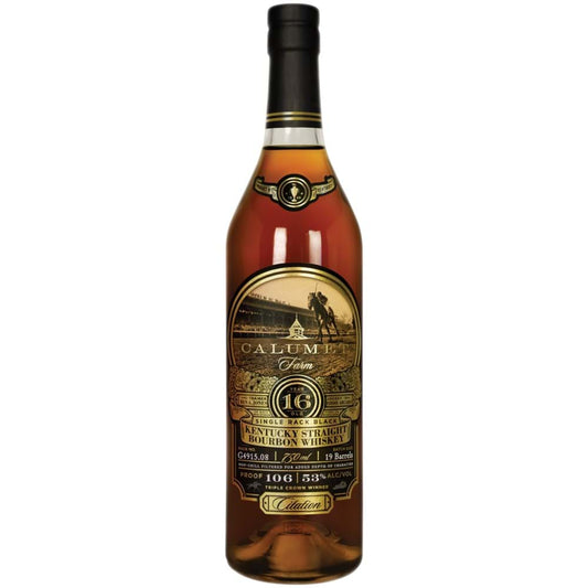 Calumet Farm 16 Year Old Single Rack Black Bourbon Whiskey 750ml