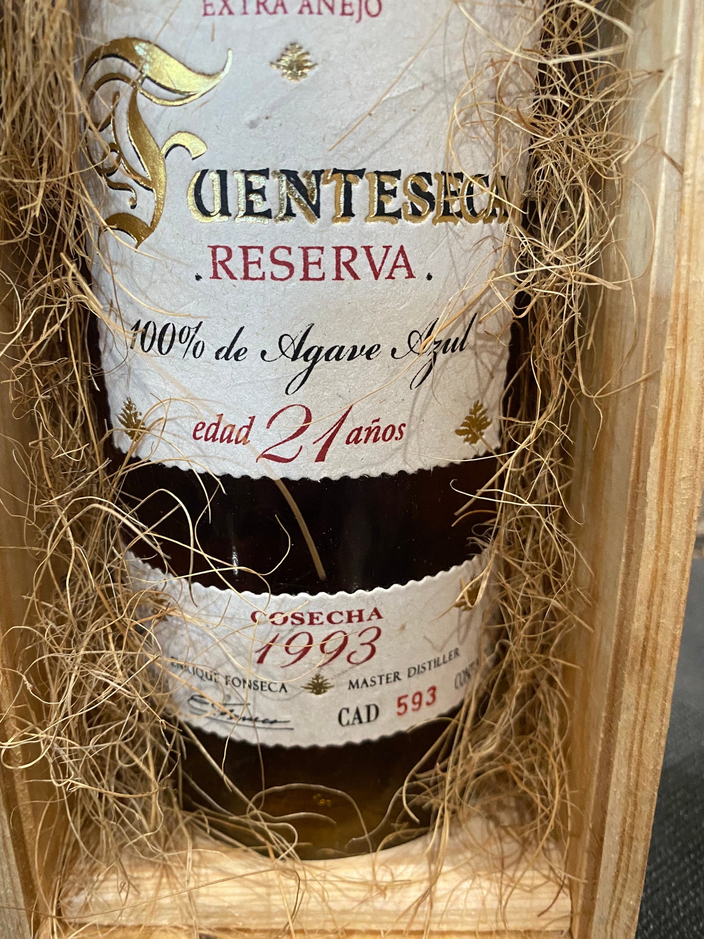 1993 Fuenteseca Reserva 21 Year Extra Anejo Tequila 750ml