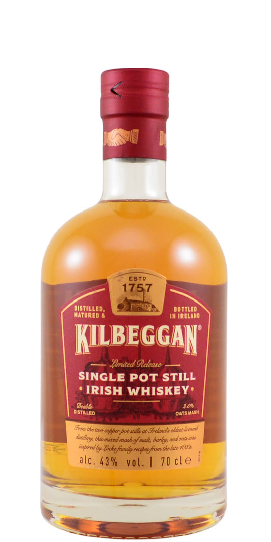 Kilbeggan Single Pot Still Irish Whiskey
