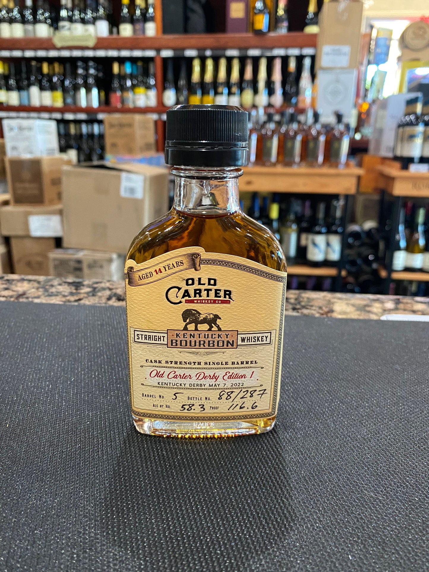 Old Carter 14 Year Old Derby Edition No. 1 Kentucky Straight Bourbon Whiskey 200ml