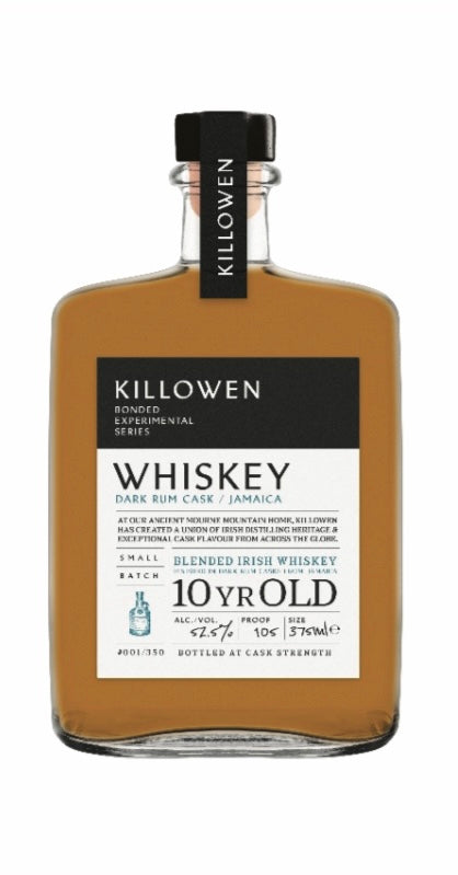 10 Year Old Killowen Bonded Experimental Series Jamaican Dark Rum Cask Blended Irish Whiskey 375ml