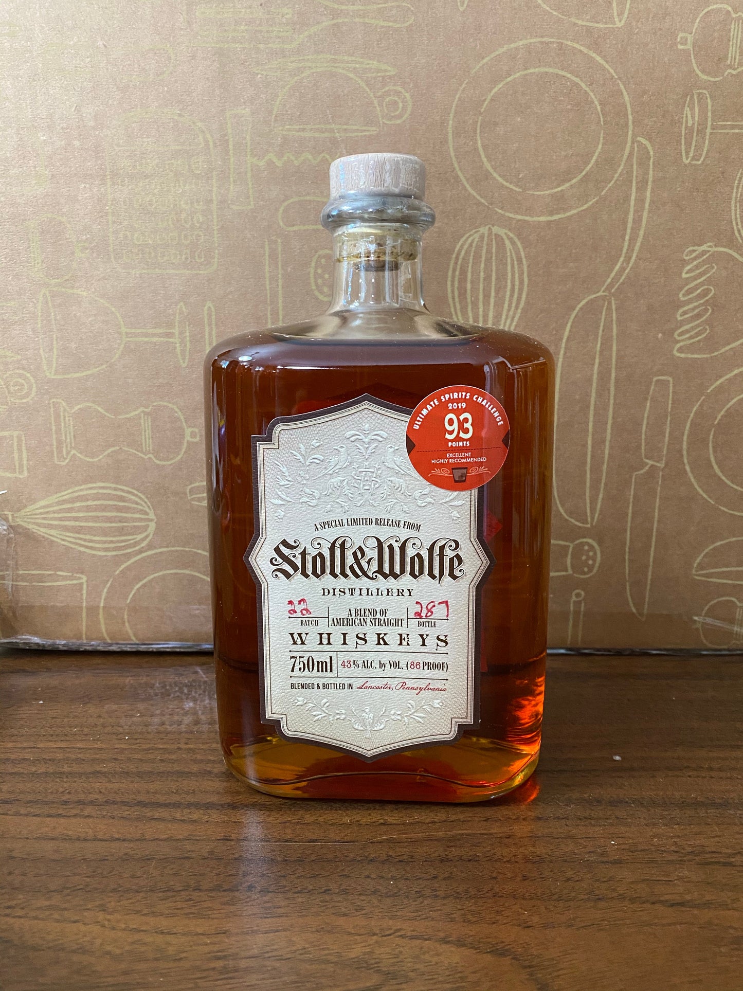 Stoll & Wolfe Straight American Whiskey 750ml