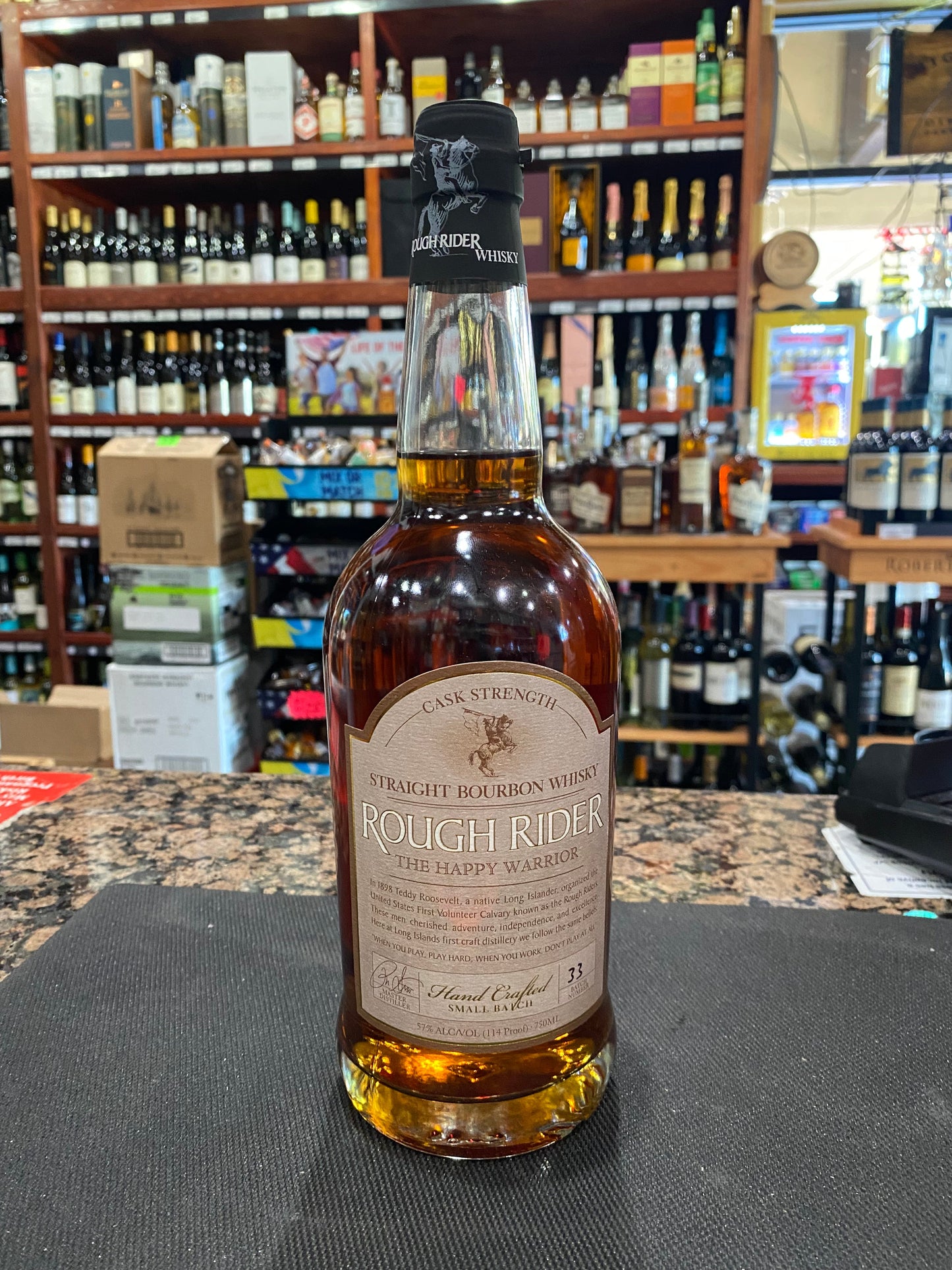 Rough Rider The Happy Warrior Cask Strength Straight Bourbon Whiskey 750ml