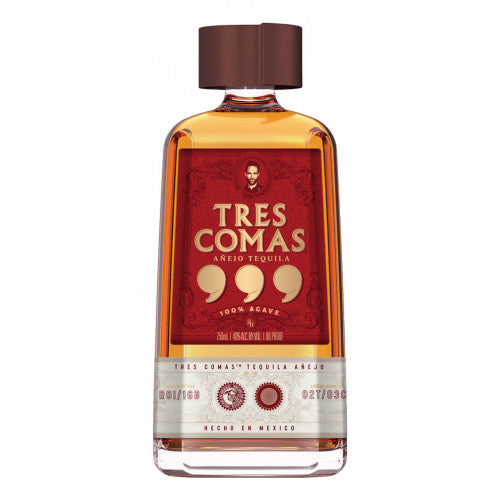 TRES COMAS ANEJO TEQUILA 750ML
