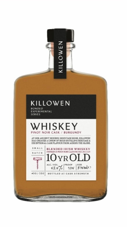 Killowen Bonded Experimental Series Pinot Noir Burgundy Cask 10 Year Old Blended Irish Whiskey 375ml