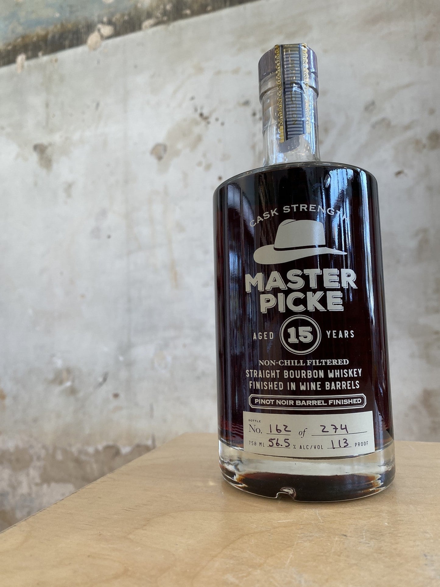 Master Picke 15 Year Old Cask Strength Straight Bourbon Whiskey 750ml