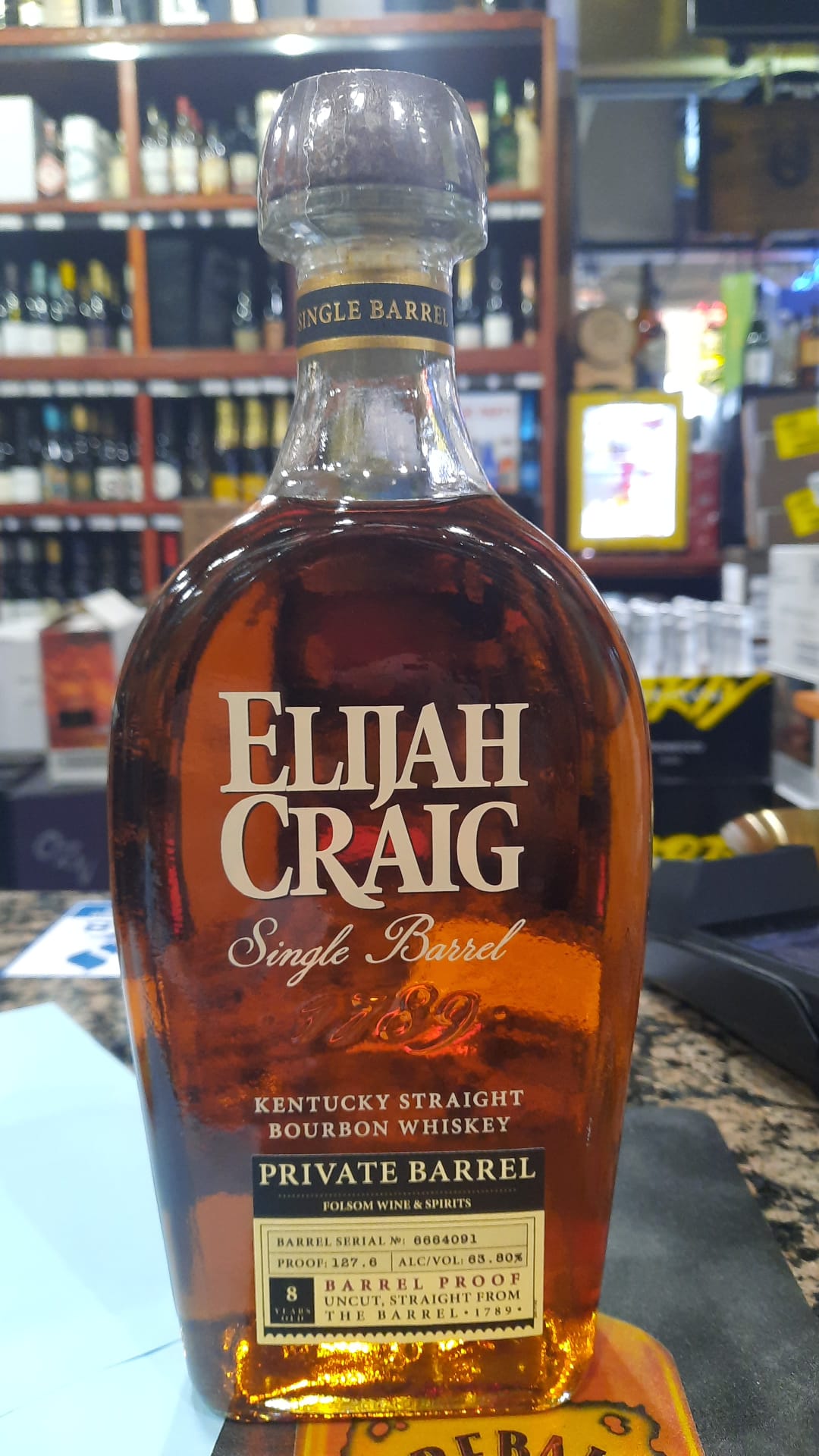 Elijah Craig 8 Year Old Private Barrel Barrel Proof Single Barrel Bourbon Whiskey 750ml