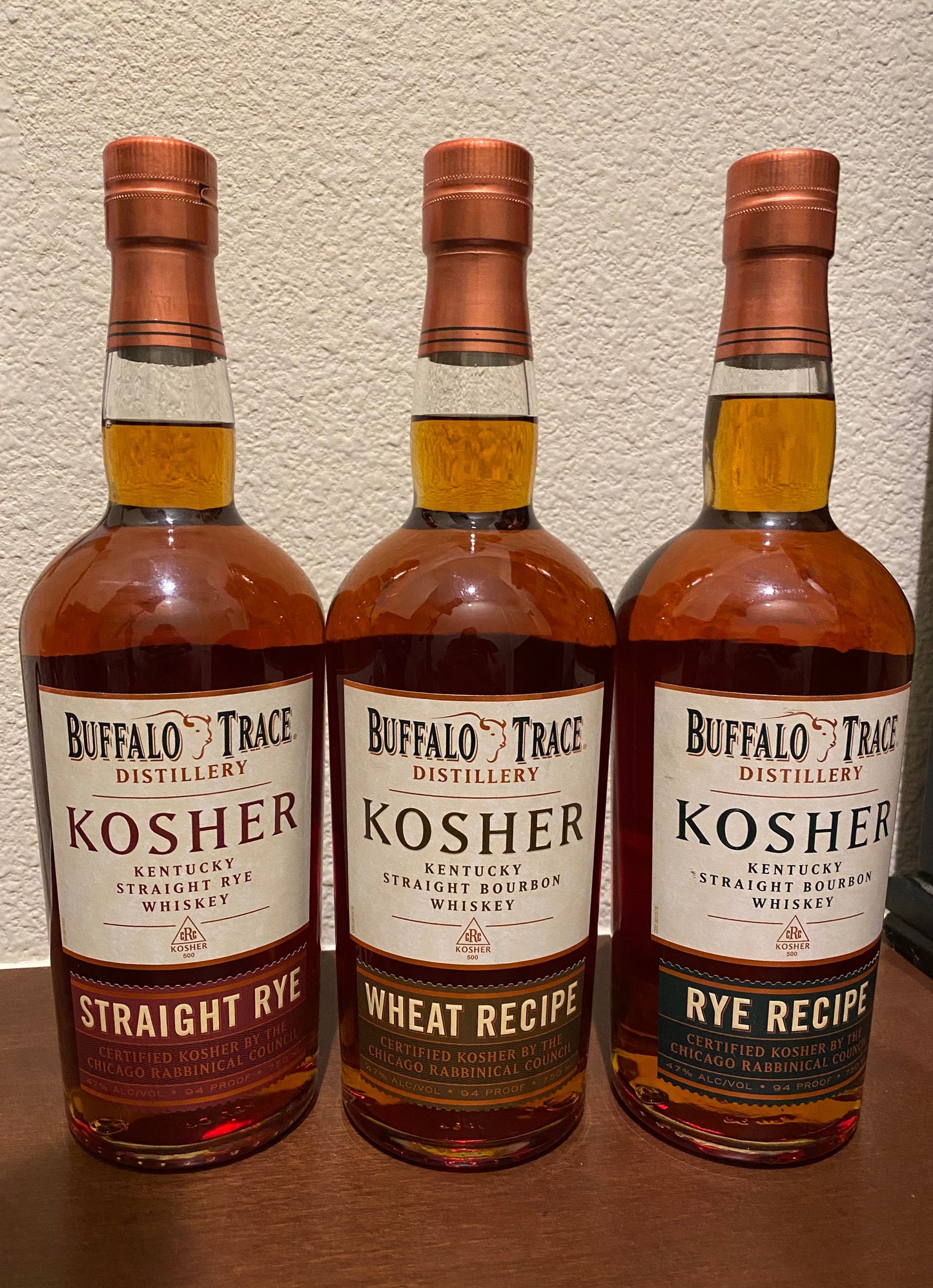 BUFFALO TRACE KOSHER 3 BTL SET 750ML
