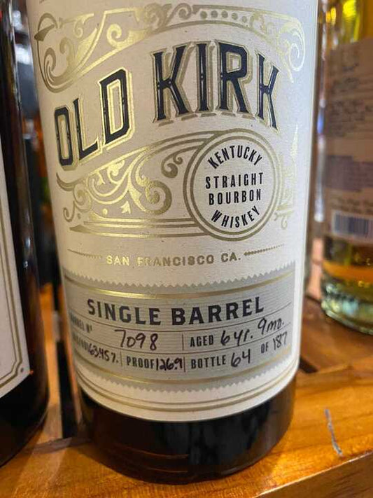 Old Kirk Single Barrel Number #7098 Kentucky Straight Bourbon Whiskey 750ml