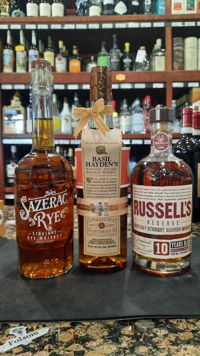 Sazerac Rye, Basil Hayden's Bourbon and Russell's Reserve 10 Year Bourbon 3-Pack Bundle